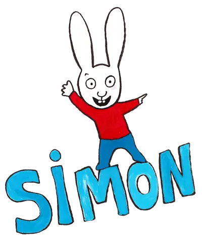 Simon - Peluche avec son Simon le Lapin Modèle Superhero avec Display -  36cm - Qualité Super Soft